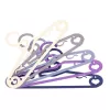 ORDINETT Cupid kunststof kleerhangers 5-pack, diverse kleuren, 42 x 21 cm, slank met broekbeugel