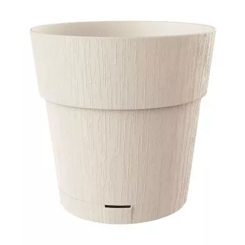 STEFANPLAST Ethica bloempot met schotel Ø40x39cm wit