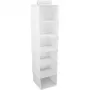 ORDINETT hangorganizer met 6 legplanken 30x30x120cm katoen grijs