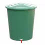 STEFANPLAST regenton 310L met deksel en kraan, groen, Ø80x97cm