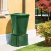 STEFANPLAST regenton 310L met deksel en kraan, groen, Ø80x97cm