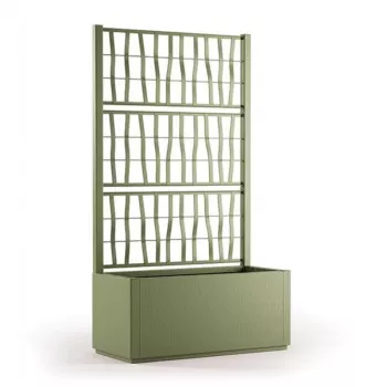 STEFANPLAST bloembak met klimrek Ethica 80x36x140 cm groen