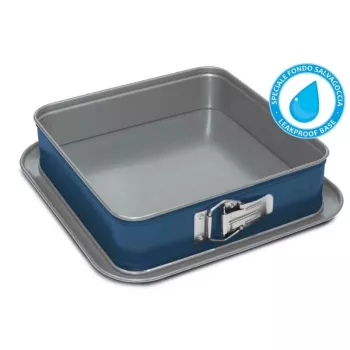 GUARDINI XBake vierkante bakvorm 24x24x7 cm antiaanbak-koolstofstaal antracietgrijs