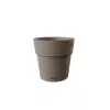STEFANPLAST Ethica bloempot met schotel Ø20x19cm bruin