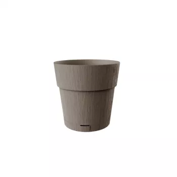 STEFANPLAST Ethica bloempot met schotel Ø20x19cm bruin