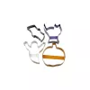 GUARDINI Halloween koekblikken set van 4, 10 x 2 cm, ronde koekblikken van blik