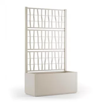 STEFANPLAST bloembak met rek Ethica 80x36x140 cm wit
