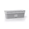 STEFANPLAST bloembak met schotel Gaia 50x18x17 cm grijs