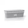 STEFANPLAST bloembak met schotel Gaia 50x18x17 cm grijs
