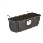 STEFANPLAST balkonbloembak met metalen houder bruin 50x18x16 cm