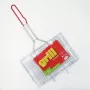 ASI COLLECTION grillrooster 34x22cm verchroomd staal met houten handgrepen