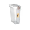 STEFANPLAST voerbewaarcontainer 25L 10kg transparant/wit