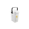 STEFANPLAST opbergcontainer voor dierenvoer 2,5 kg 7 L 23x19x31 cm, Transparant/Wit
