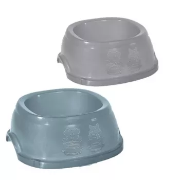 STEFANPLAST Break 5 voer- en waterbak 3 L grijs/blauw 33x33x13 cm