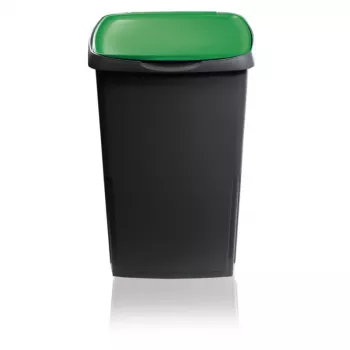 GIOSTYLE afvalbak Eco Solution 45L 37x36x53,5cm donkergrijs/groen