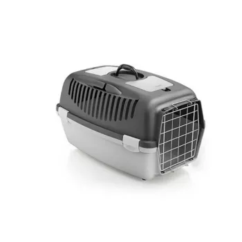 STEFANPLAST Gulliver 3 transportbox voor huisdieren met metalen deur 61x40x38 cm donkergrijs/lichtgrijs