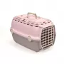 STEFANPLAST transportbox Horizon 1 met kunststof deur 48x32x30cm roze/grijs
