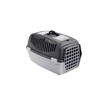 STEFANPLAST Transportbox Gulliver 2 met kunststof deur 55x36x35cm donkergrijs/lichtgrijs