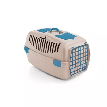 STEFANPLAST Gulliver 3 transportbox voor huisdieren 61x40x38 cm witte travertin met kunststof deur