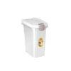 STEFANPLAST voerbewaarcontainer voor huisdieren 15L 6kg transparant/wit 33x22x41cm