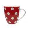 ASI COLLECTION mok Dots 513 ml rood met witte stippen