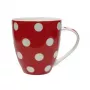 ASI COLLECTION mok Dots 513 ml rood met witte stippen