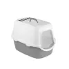 STEFANPLAST Cathy gesloten kattenbak met actief koolfilter, wit/grijs, 56x40x40 cm