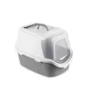 STEFANPLAST Cathy Easy Clean kattenbak met kap 56x40x40cm wit/grijs