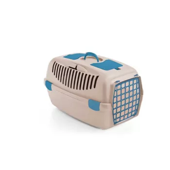STEFANPLAST Transportbox Gulliver 2 met kunststofdeur 55x36x35 cm wit travertin