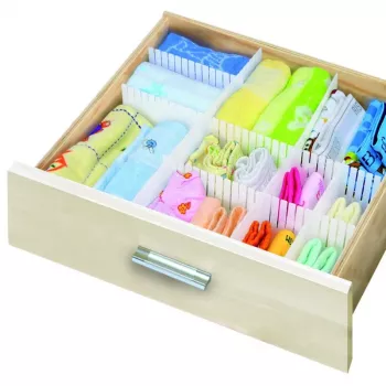 ORDINETT ladeverdeler 3 stuks 60x8cm Top Class wit