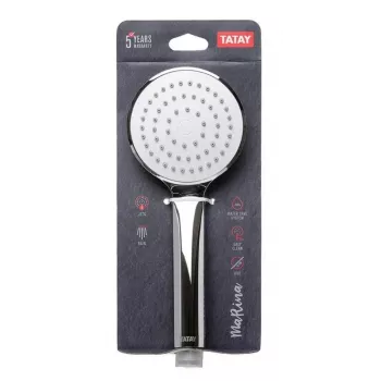 TATAY Marina handdouche Ø10cm, 1 straalsoort, verchroomd
