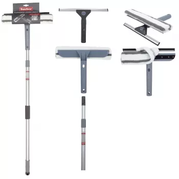 SAUBER raamwisser met telescopische steel Pro