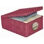ORDINETT opbergbox van stof 48x36x19 cm bordeaux