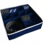 ORDINETT doos met vakken L 30,5x30,5x10 cm blauw
