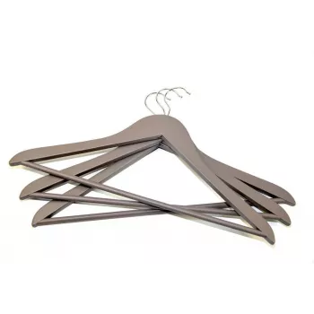 ORDINETT houten kledinghangers set van 3 stuks, 44,5 cm, diverse kleuren (zwart, blauw, lichtgrijs, wit)