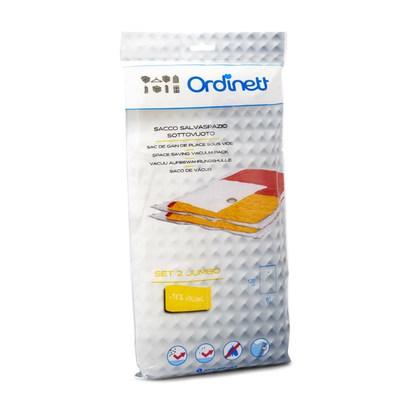 ORDINETT vacuüm opbergzakken 2-pack, 80 x 120 cm, transparant, extra groot