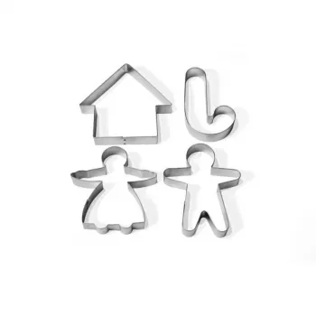 GUARDINI peperkoek bakvorm set met 4 stuks in blister 28 x 19 x 2 cm