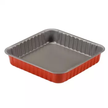 GUARDINI Rossana vierkante bakvorm 24x24x4,5 cm antiaanbak koolstofstaal