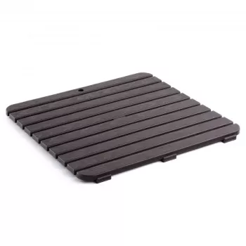TATAY douchebak 55x55cm bruin leisteen-effect vierkant