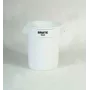 Rubbermaid BRUTE 75,7L witte ronde container met ventilatiekanalen, zonder deksel FG262000WHT