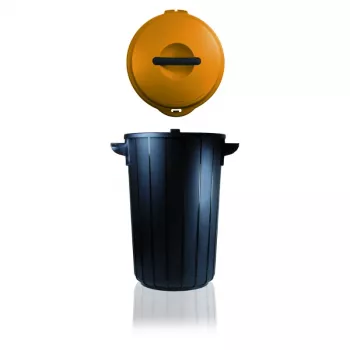 GIOSTYLE Eco Solution 35L afvalbak donkergrijs/geel