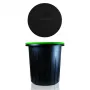 GIOSTYLE Eco Solution 16L afvalbak donkergrijs/groen 33x33x33,5cm