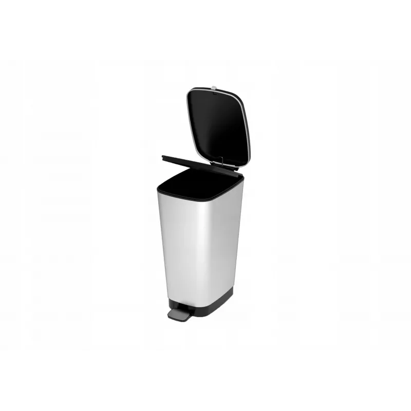 KIS pedaalemmer Metallic Chic emmer L 45L staalgrijs