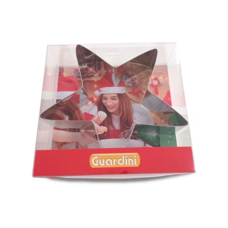 GUARDINI kerstster cakevorm 20 x 20 cm antiaanbak bakvorm van koolstofstaal