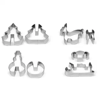 GUARDINI 3D peperkoek bakvormset met 4 vormen in een doos 21 x 12,5 x 2 cm