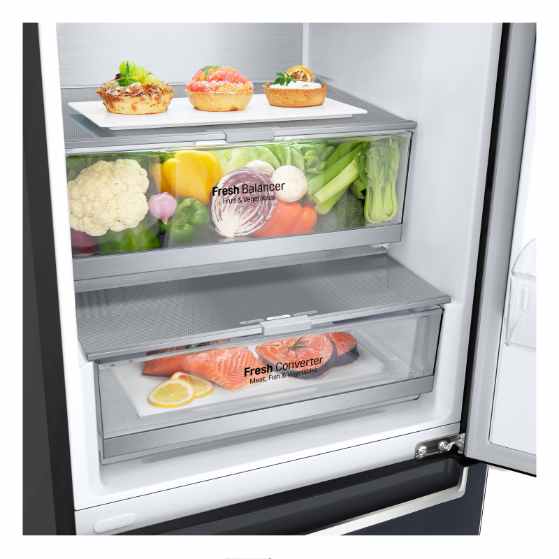 LG GBB92MCBAP vrijstaande koel-vriescombinatie, 384 L, Total No Frost, mat zwart