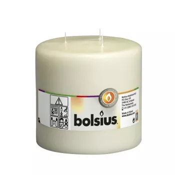 BOLSIUS Mamoth cilinderkaars met 3 lonten Ø150x150mm beige