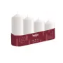 BOLSIUS kaarscilinders 4 stuks Ø120, 100, 80, 60x48mm wit