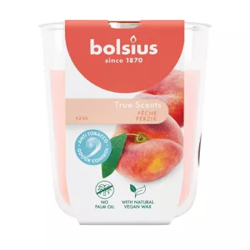 Bolsius True Scents geurkaars in glas, perzik, Ø80x73 mm