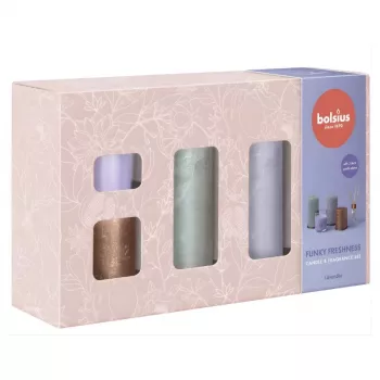 BOLSIUS Funky Freshness Lavender geschenkset - 5-delige bath & body collectie